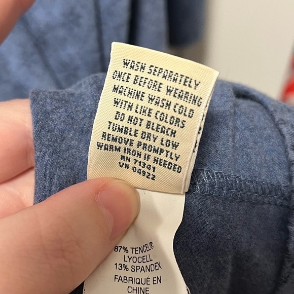 L.L. Bean Women's Long Sleeve V neck‎ Blue Dress size Medium - Picture 6 of 6